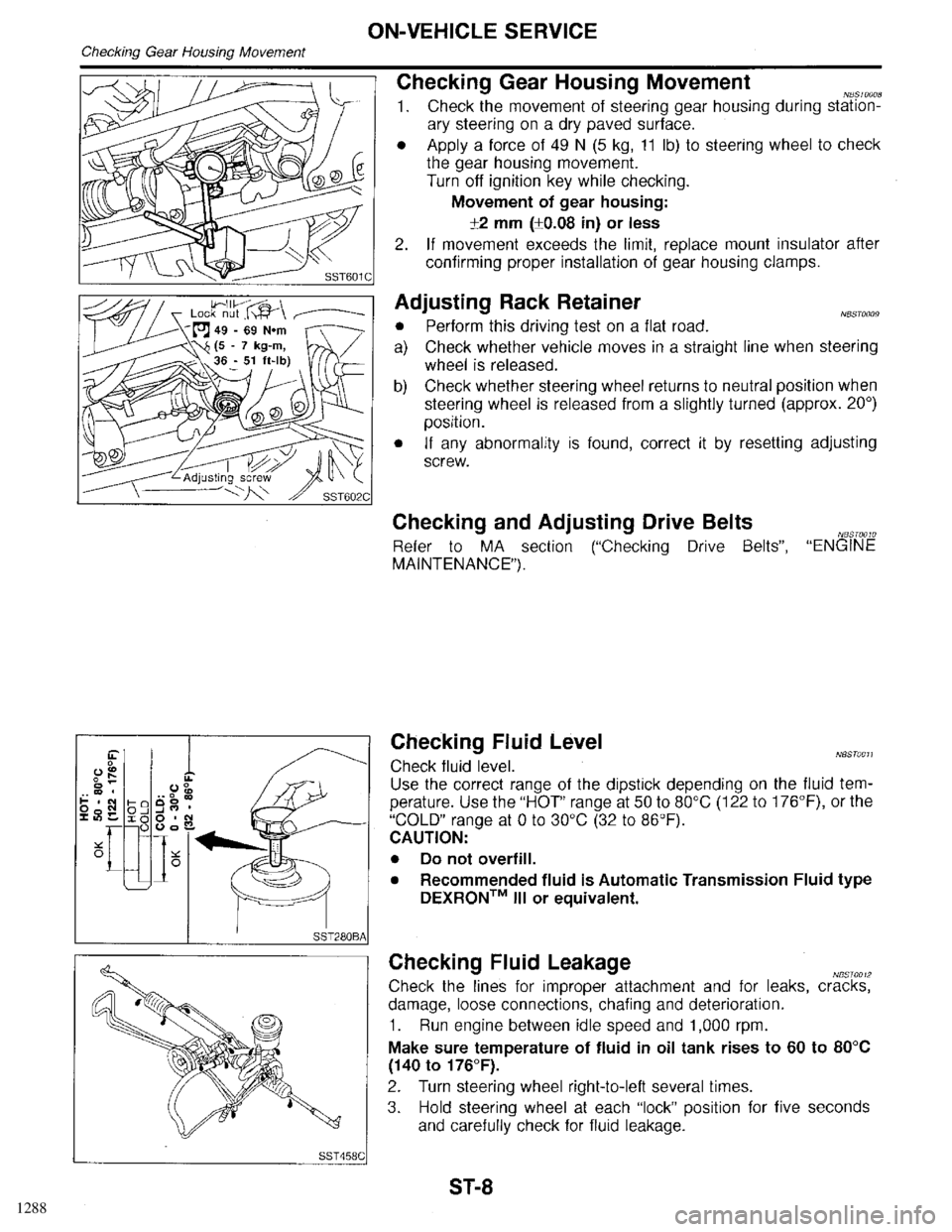 INFINITI QX4 1998  Factory Service Manual 1288 