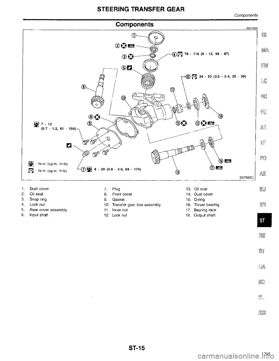 INFINITI QX4 1998  Factory Service Manual 1295 