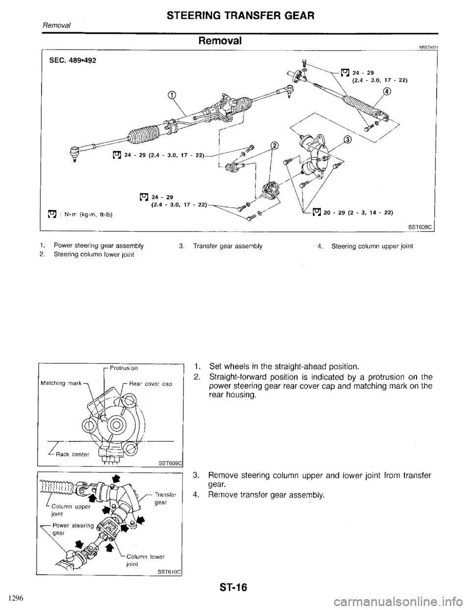 INFINITI QX4 1998  Factory Service Manual 1296 