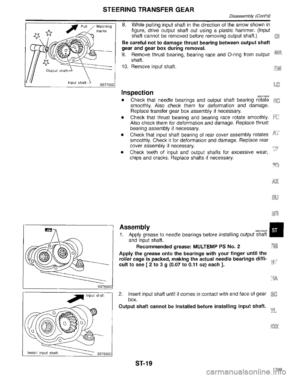 INFINITI QX4 1998  Factory Service Manual 1299 