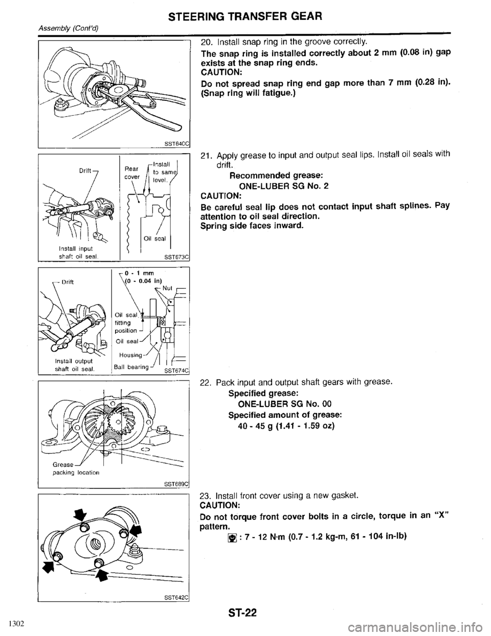 INFINITI QX4 1998  Factory Service Manual 1302 