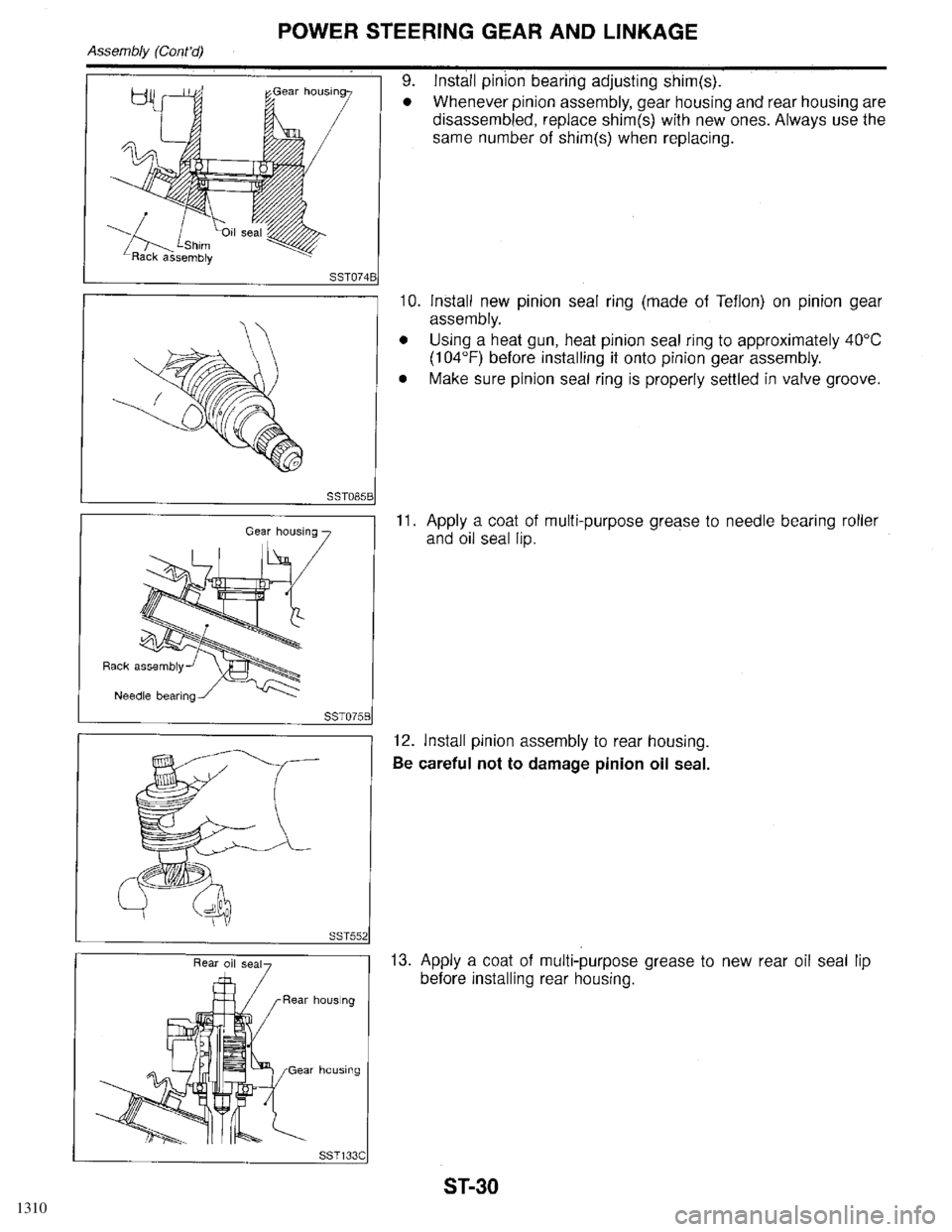 INFINITI QX4 1998  Factory Service Manual 1310 
