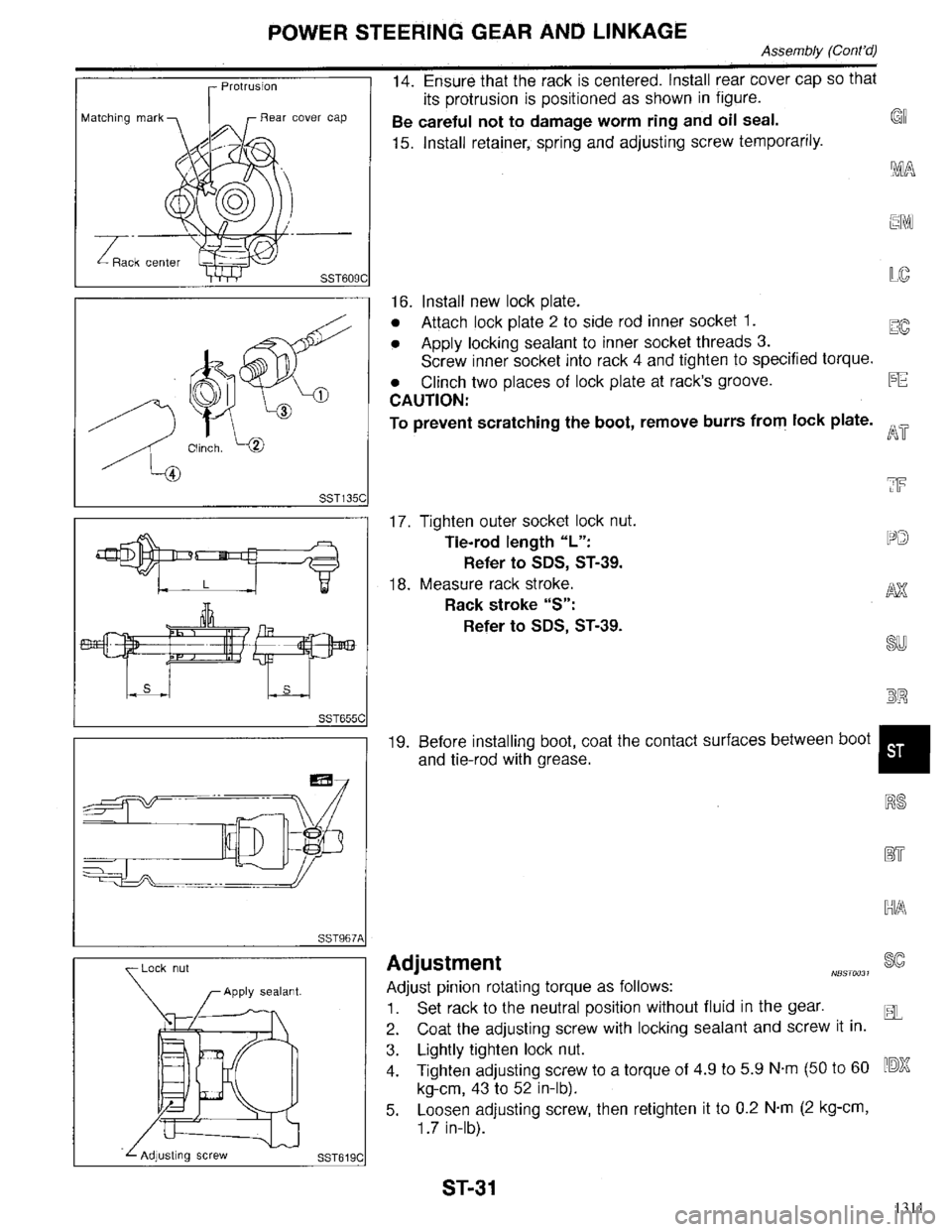 INFINITI QX4 1998  Factory Service Manual 1311 