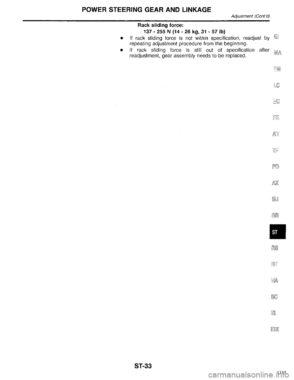 INFINITI QX4 1998  Factory Service Manual 1313 