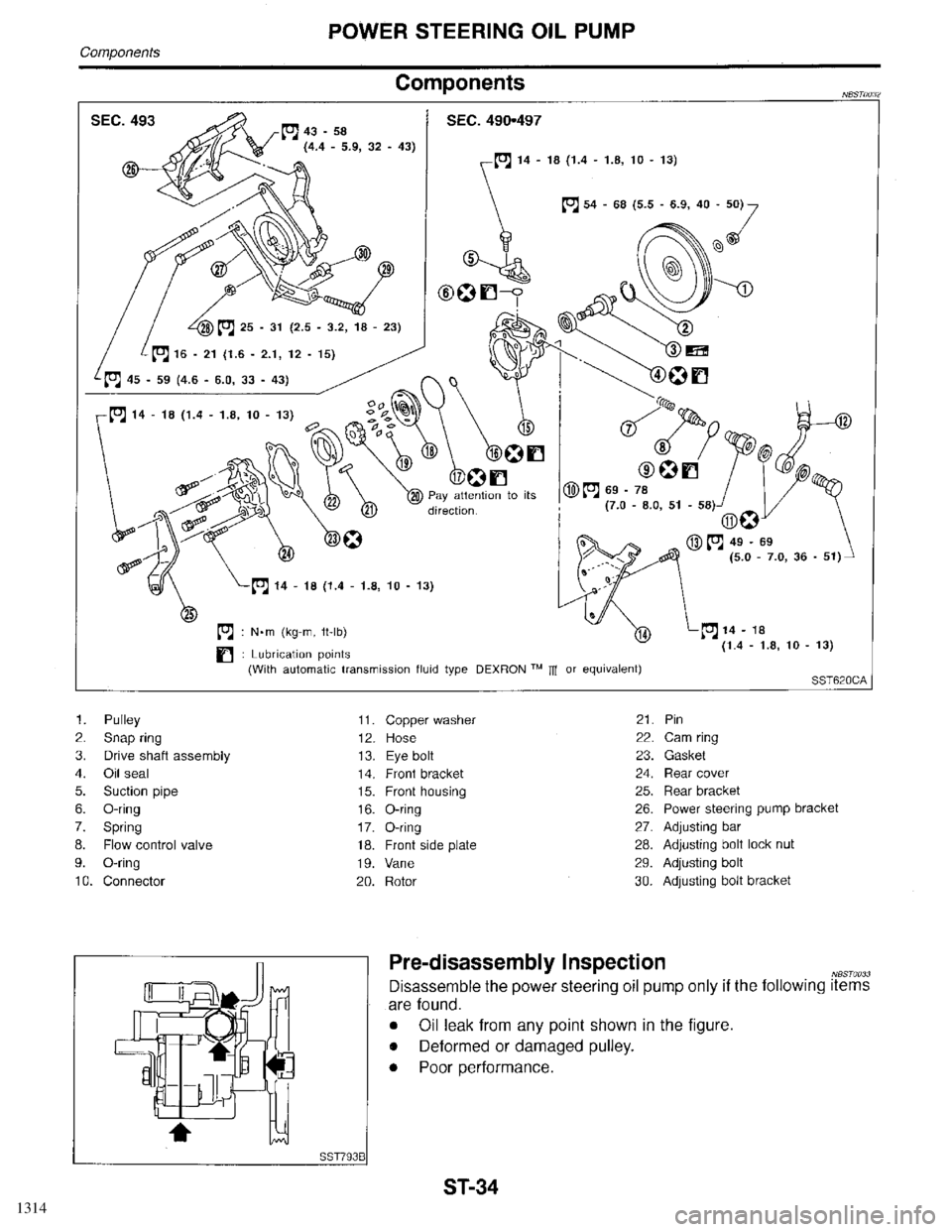 INFINITI QX4 1998  Factory Service Manual 1314 