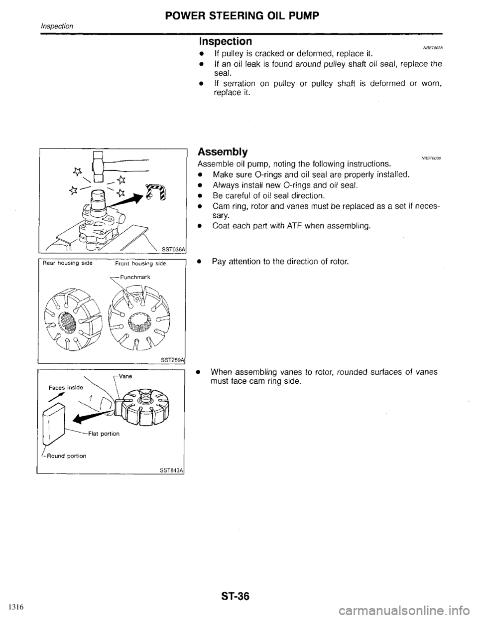 INFINITI QX4 1998  Factory Service Manual 1316 