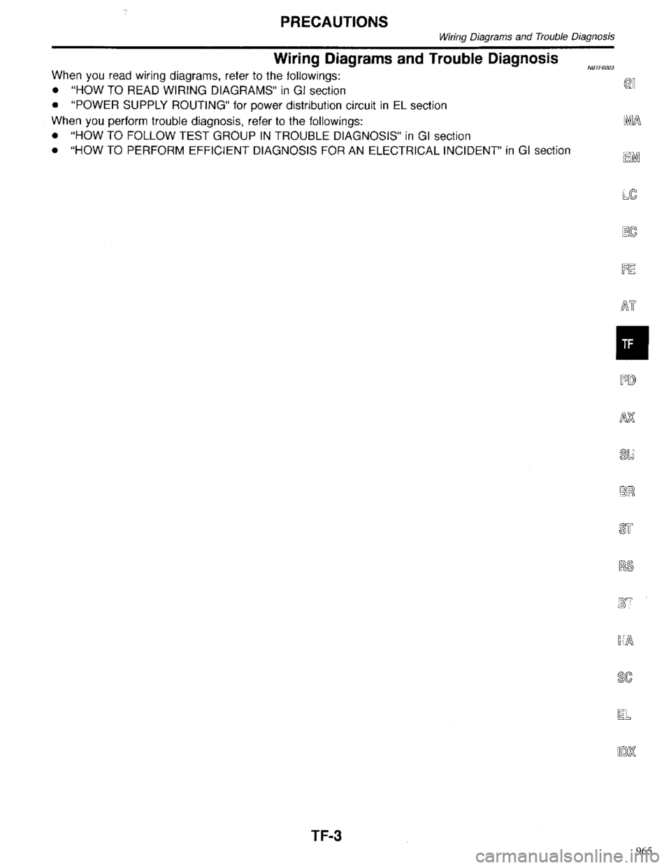 INFINITI QX4 1998  Factory Service Manual 965 