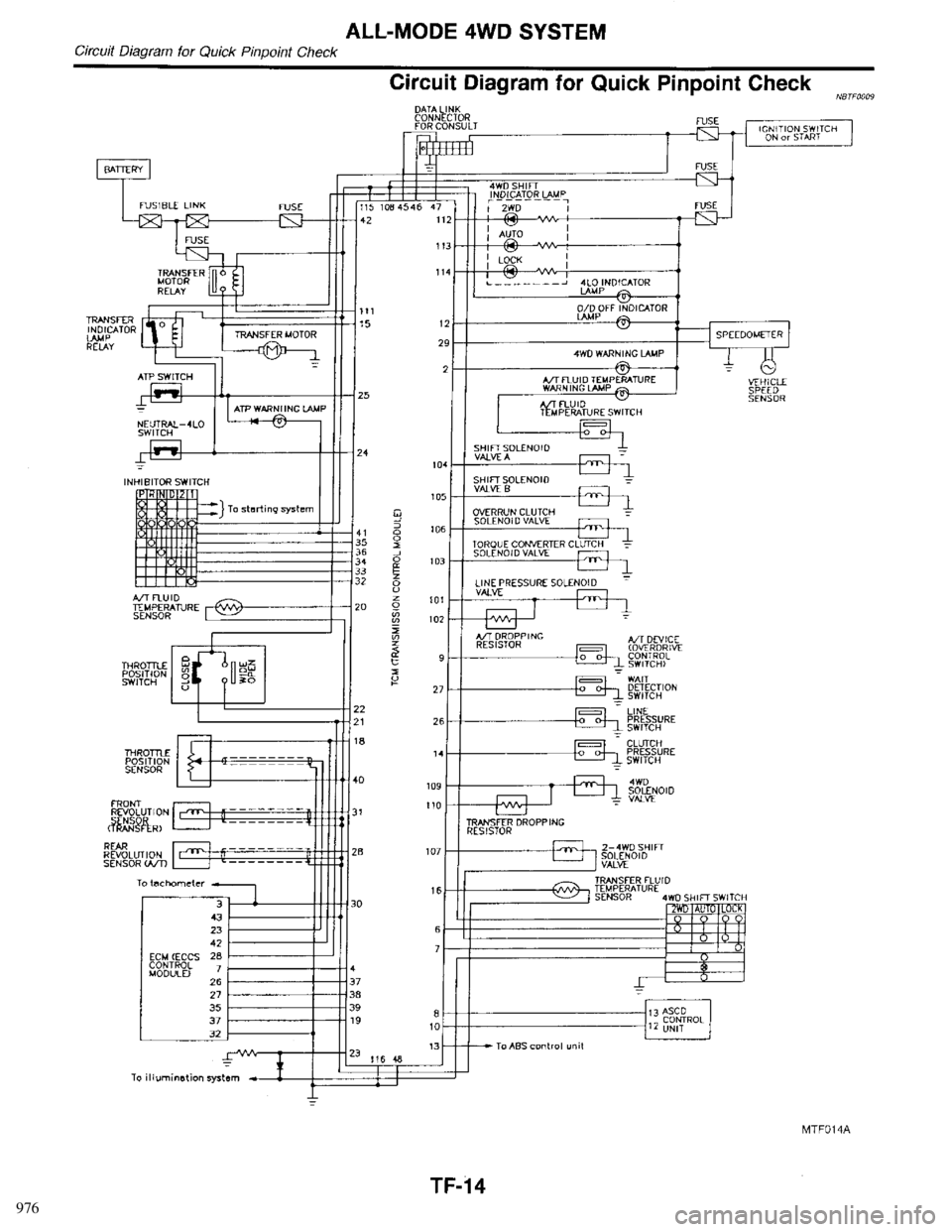 INFINITI QX4 1998  Factory Service Manual 976 