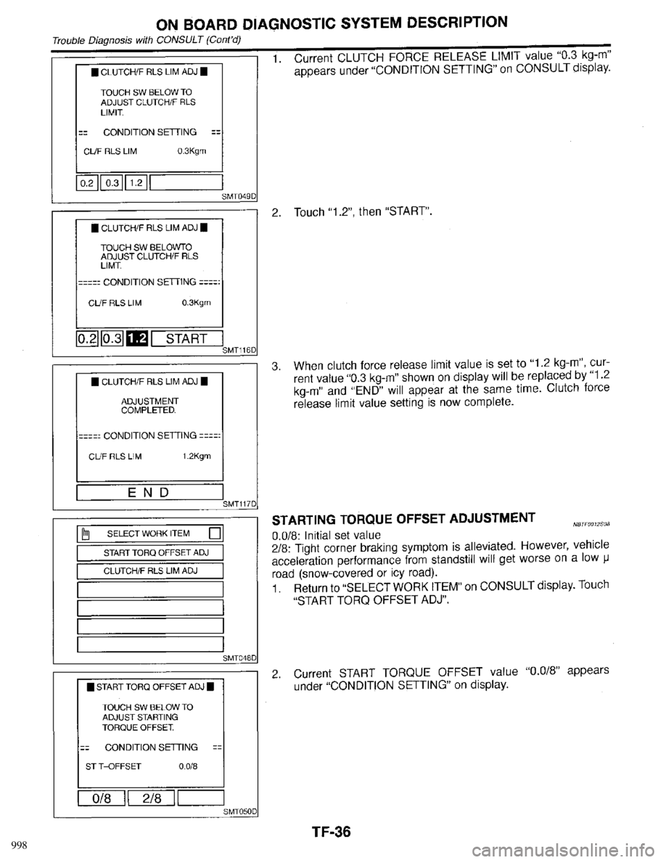 INFINITI QX4 1998  Factory Service Manual 998 