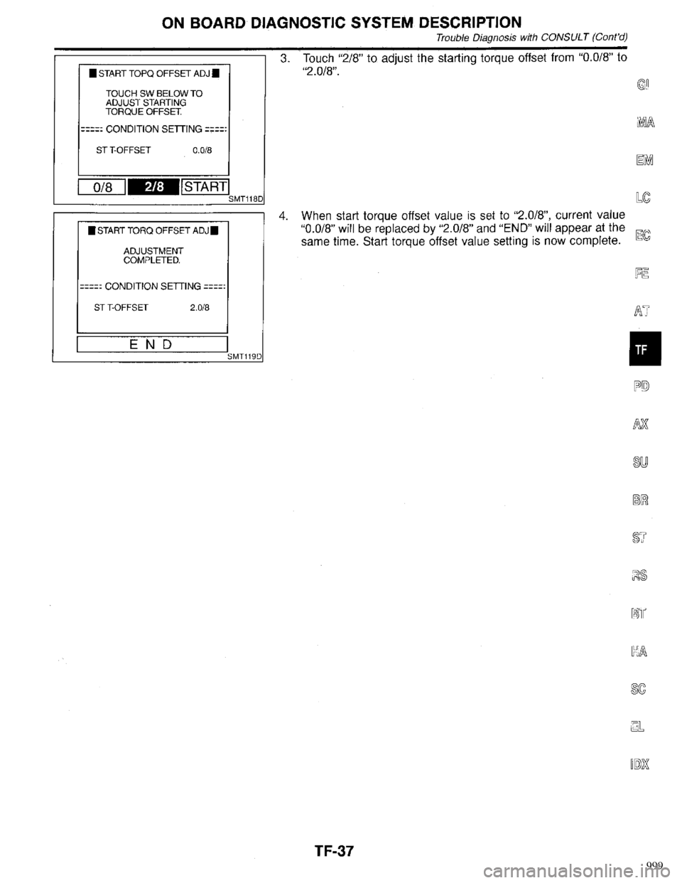 INFINITI QX4 1998  Factory Service Manual 999 