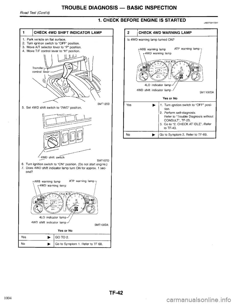 INFINITI QX4 1998  Factory Service Manual 1004 