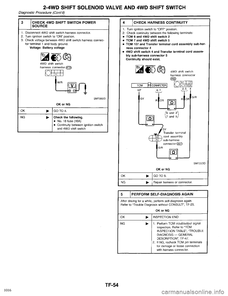INFINITI QX4 1998  Factory Service Manual 1016 
