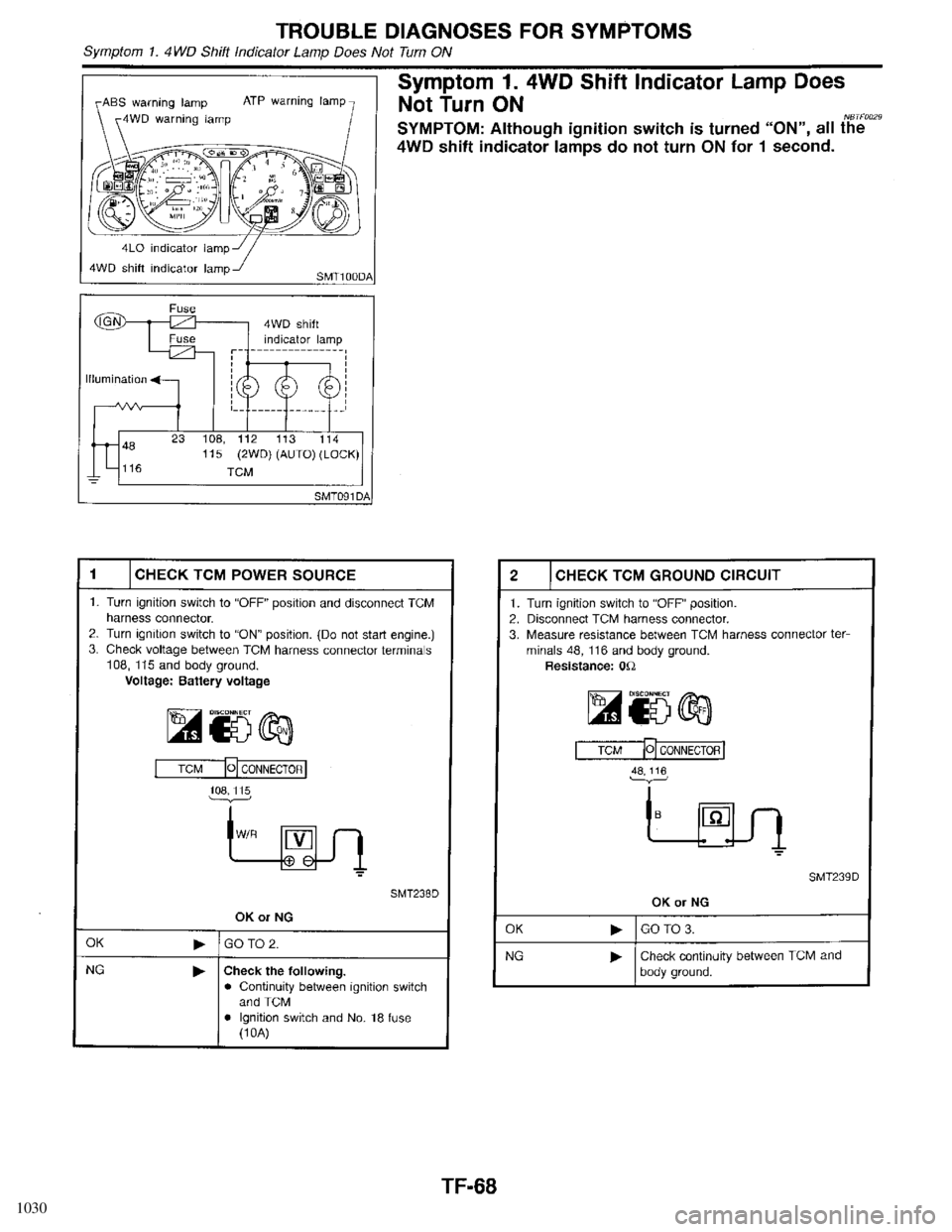 INFINITI QX4 1998  Factory Service Manual 1030 