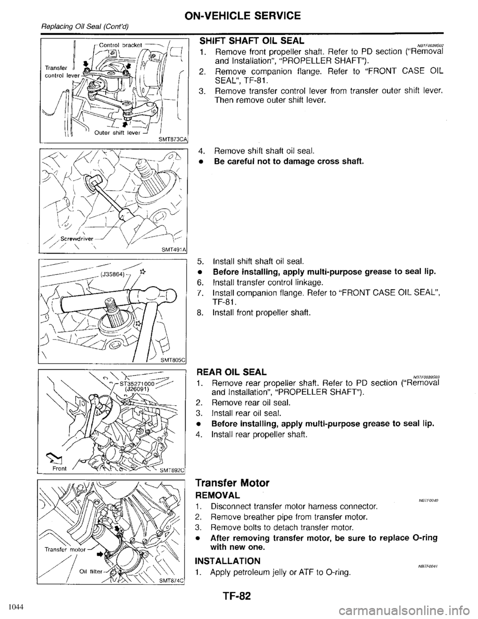 INFINITI QX4 1998  Factory Service Manual 1044 