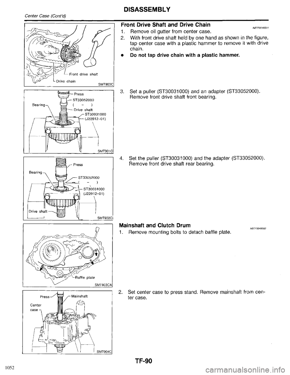 INFINITI QX4 1998  Factory Service Manual 1052 