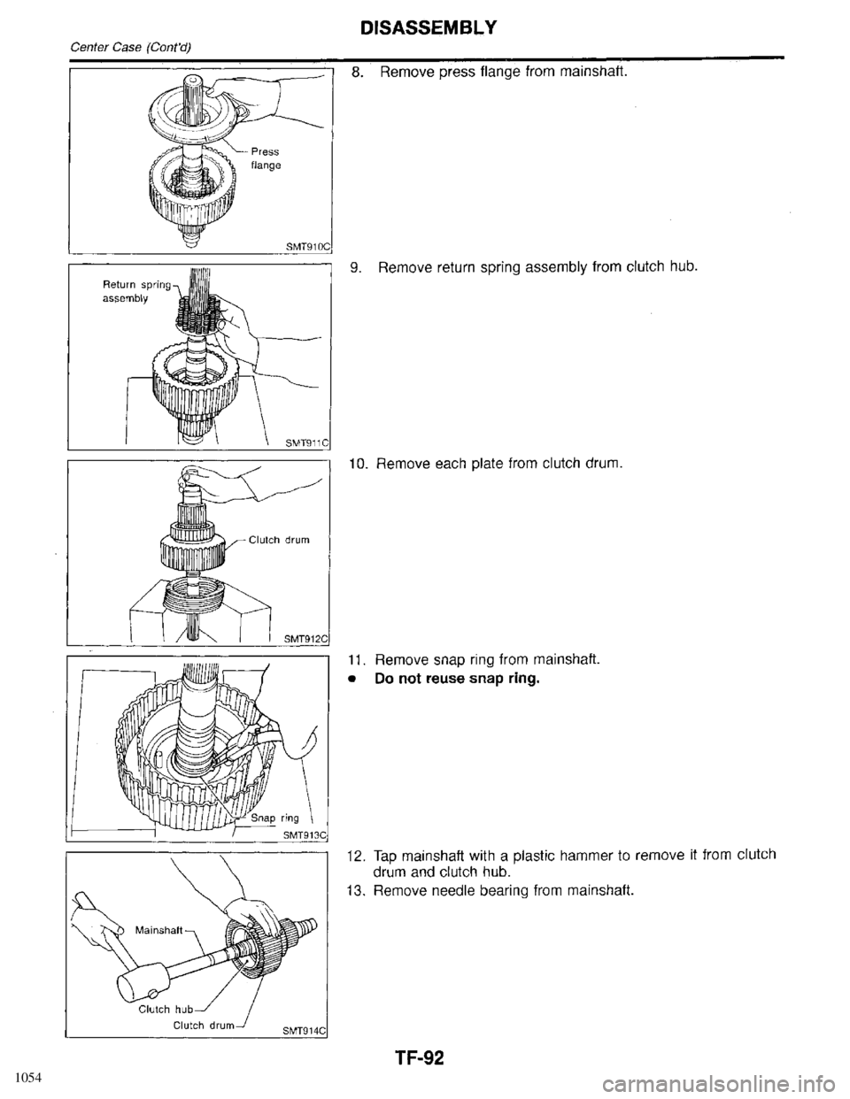 INFINITI QX4 1998  Factory Service Manual 1054 
