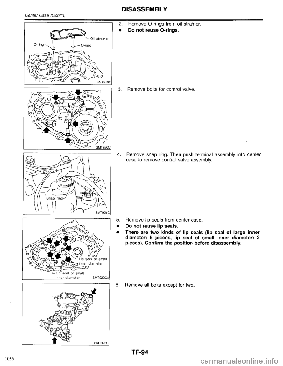 INFINITI QX4 1998  Factory Service Manual 1056 