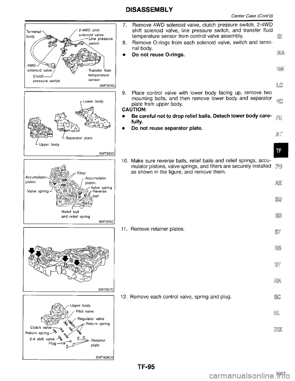 INFINITI QX4 1998  Factory Service Manual 1057 