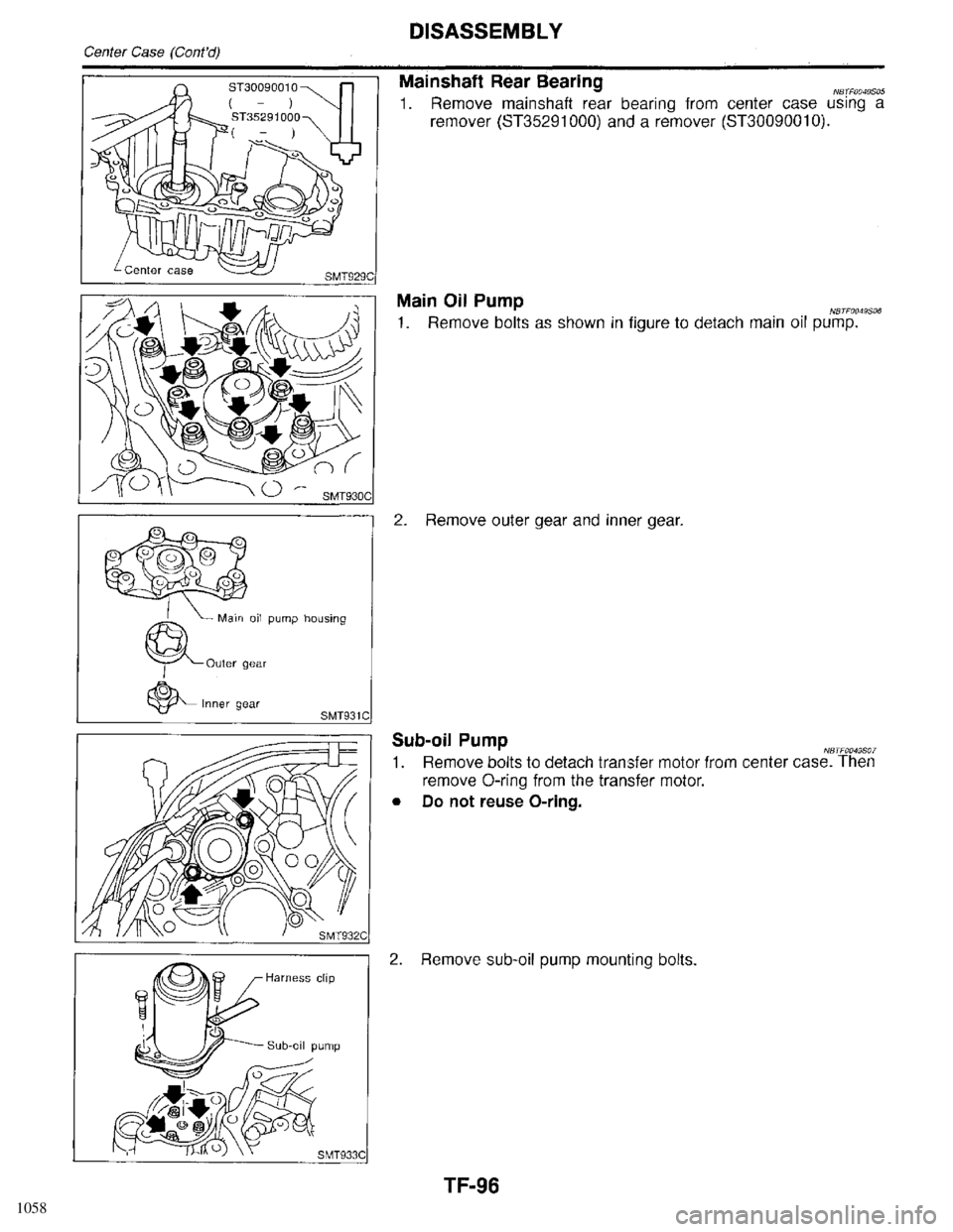 INFINITI QX4 1998  Factory Service Manual 1058 