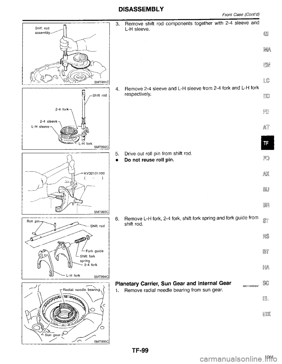 INFINITI QX4 1998  Factory Service Manual 1061 