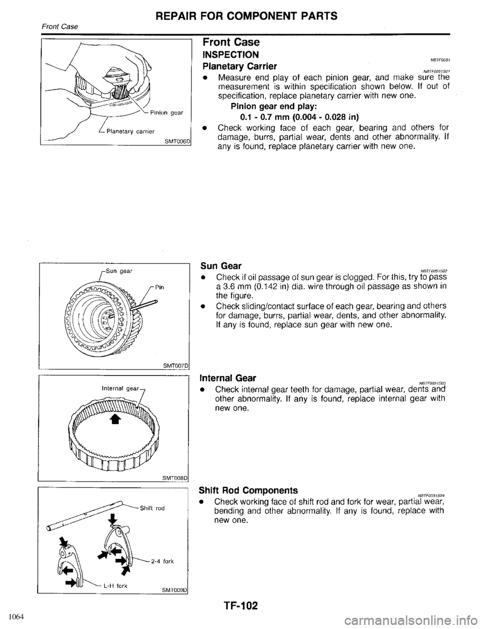 INFINITI QX4 1998  Factory Service Manual 1064 