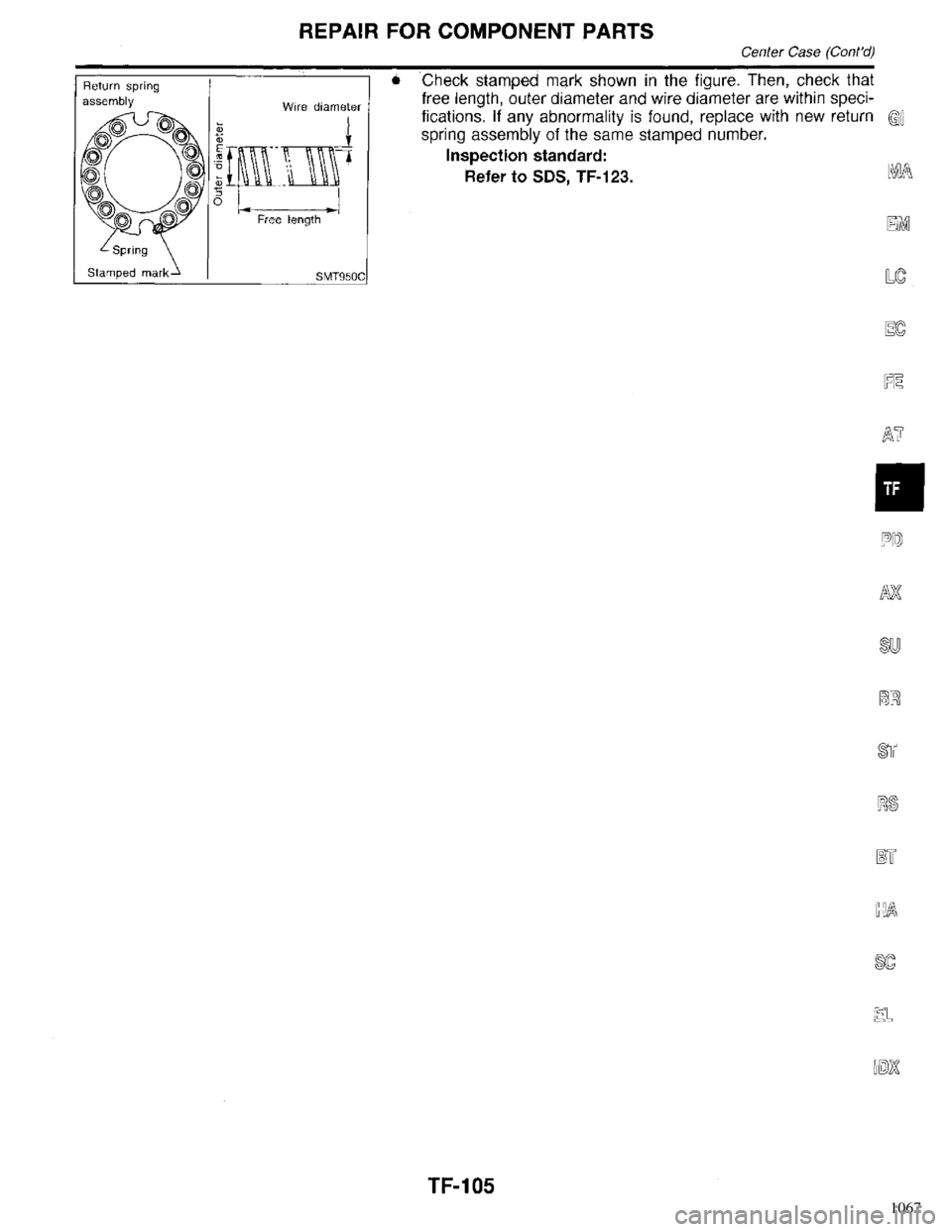 INFINITI QX4 1998  Factory Service Manual 1067 