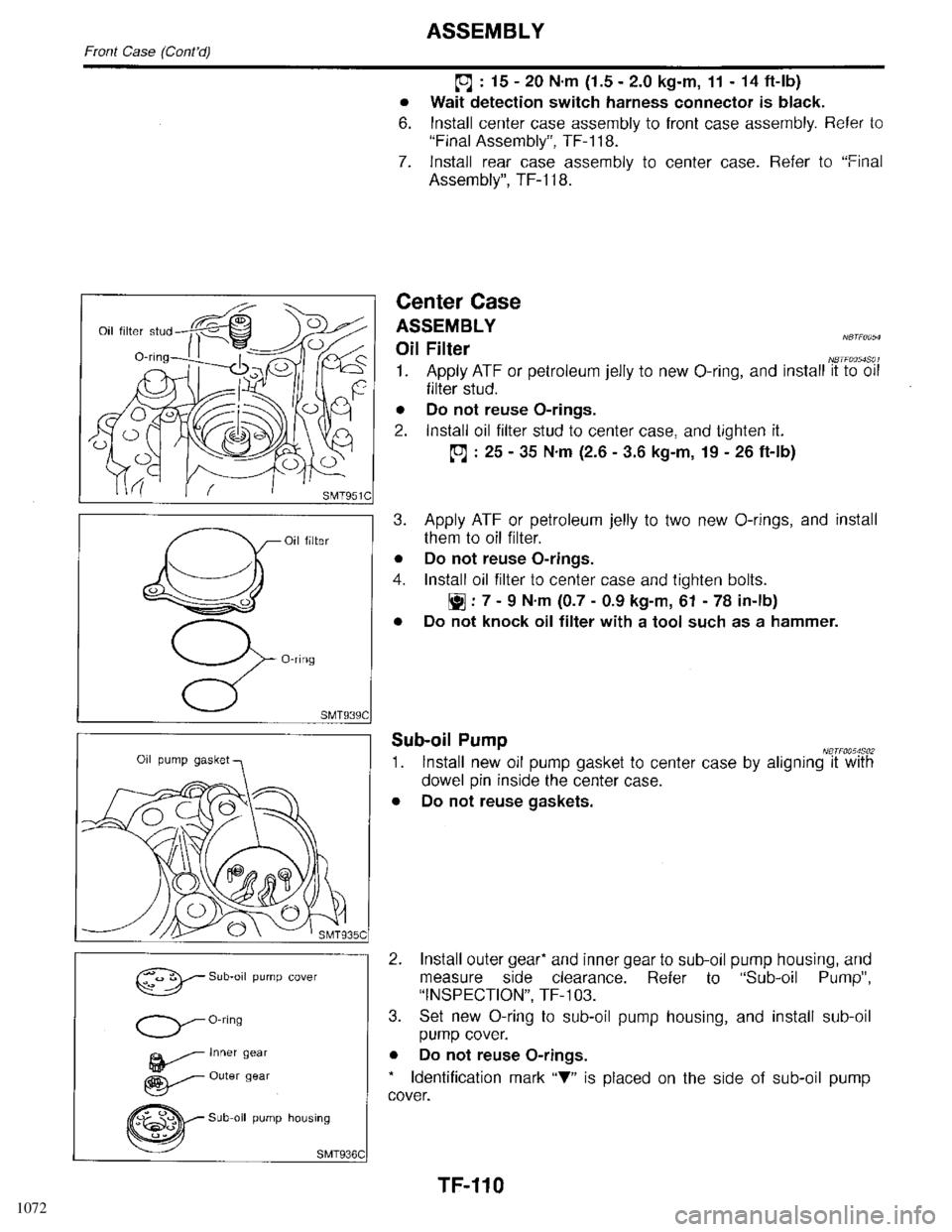 INFINITI QX4 1998  Factory Service Manual 1072 