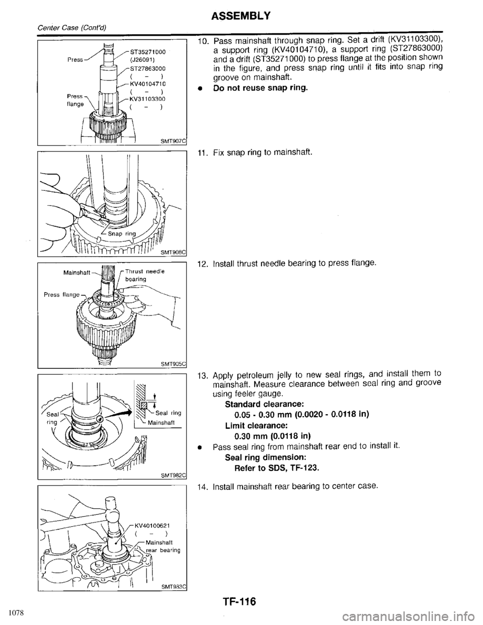 INFINITI QX4 1998  Factory Service Manual 1078 
