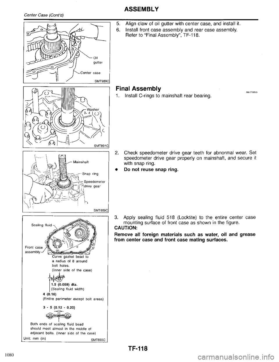 INFINITI QX4 1998  Factory Service Manual 1080 