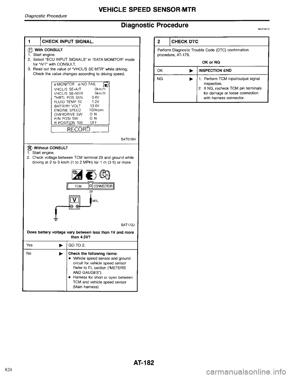 INFINITI QX4 1998  Factory Service Manual 824 
