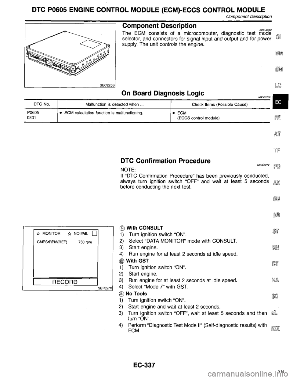 INFINITI QX4 1998  Factory Service Manual 511 