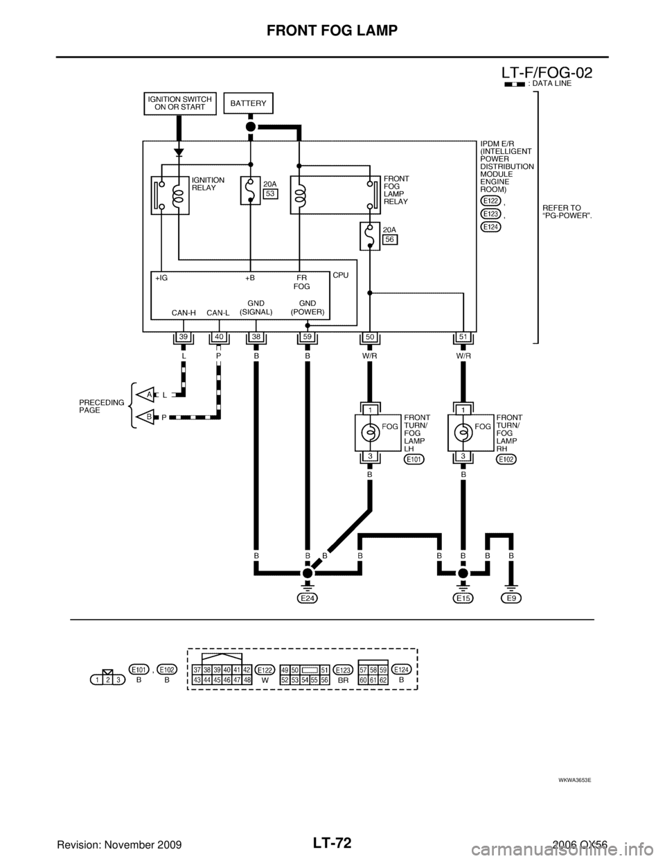 INFINITI QX56 2006  Factory Service Manual LT-72
FRONT FOG LAMP
Revision: November 20092006 QX56
WKWA3653E 