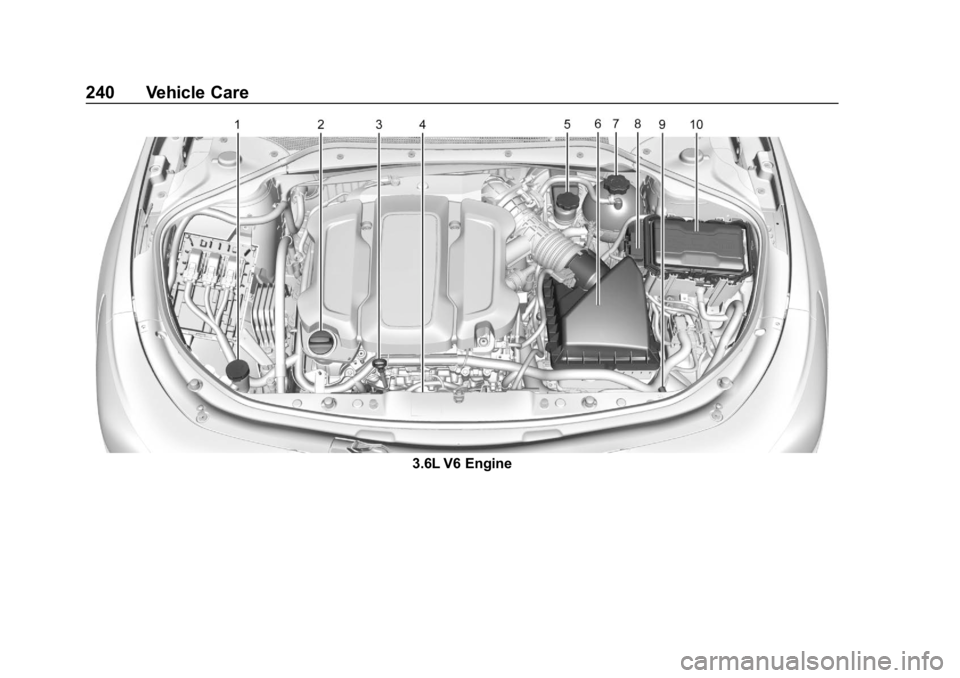 BUICK LACROSSE 2019  Owners Manual Buick LaCrosse Owner Manual (GMNA-Localizing-U.S./Canada-12032549) -
2019 - crc - 8/20/18
240 Vehicle Care
3.6L V6 Engine 