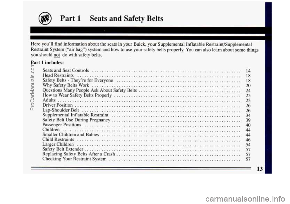 BUICK PARK AVENUE 1993  Owners Manual ProCarManuals.com 