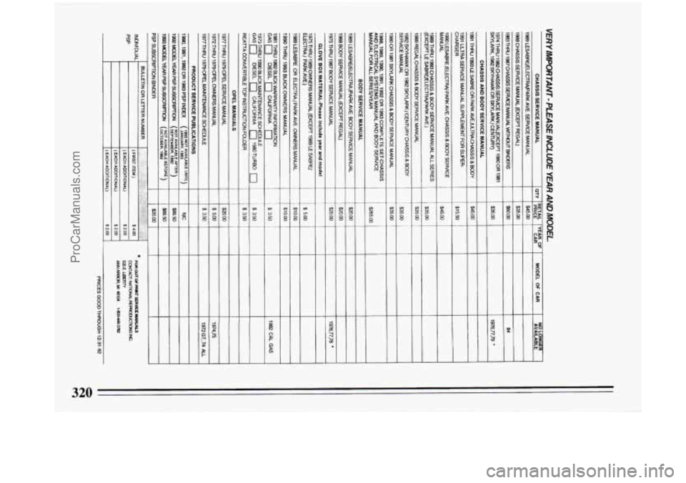 BUICK PARK AVENUE 1993  Owners Manual il I 
w 8 I 8 
ProCarManuals.com 