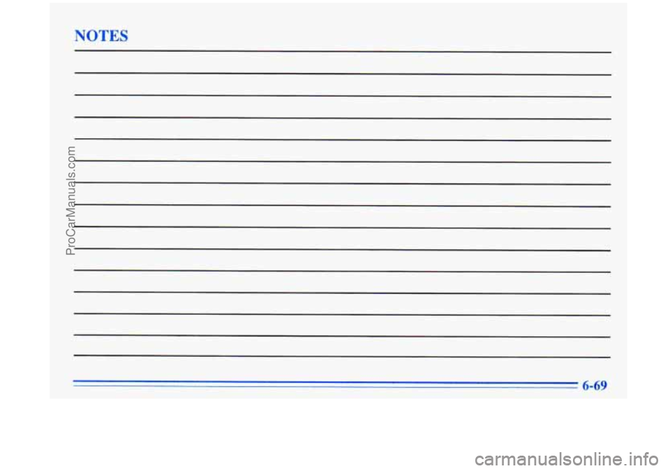 BUICK PARK AVENUE 1996  Owners Manual NOTES 
ProCarManuals.com 