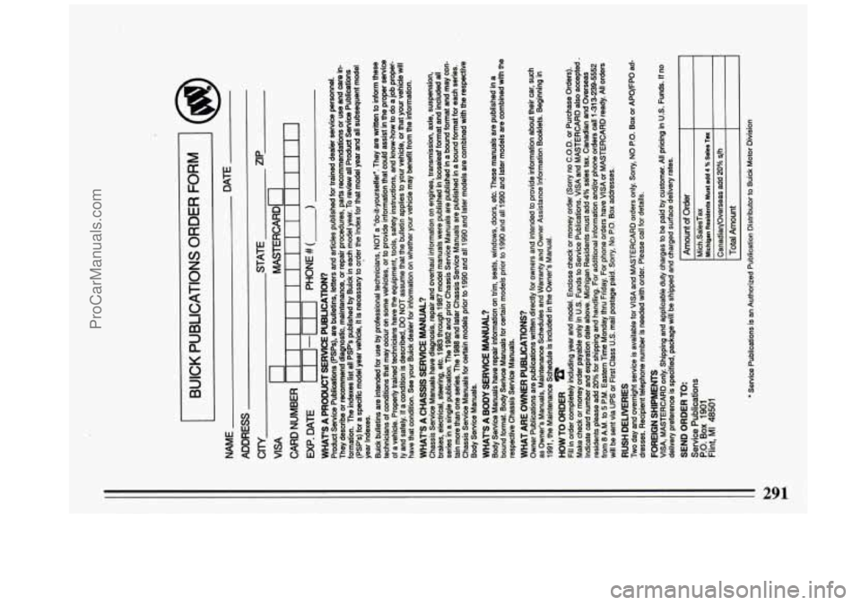 BUICK REGAL 1993  Owners Manual d 
n A 
r 
291 
ProCarManuals.com 