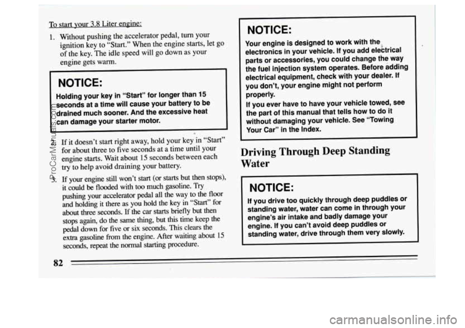 BUICK REGAL 1994  Owners Manual ProCarManuals.com 