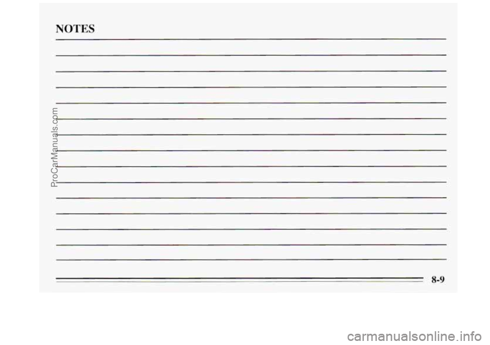 BUICK REGAL 1995  Owners Manual NOTES 
8-9 
ProCarManuals.com 