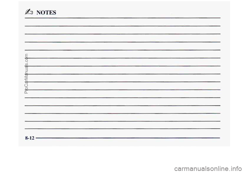 BUICK REGAL 1997  Owners Manual & NOTES 
8-12 
ProCarManuals.com 