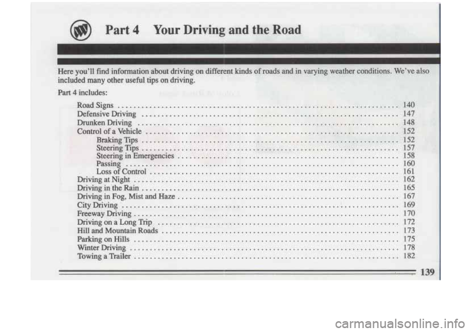 BUICK RIVIERA 1993  Owners Manual 