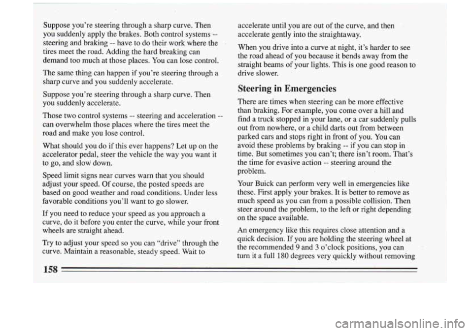 BUICK RIVIERA 1993  Owners Manual 158  