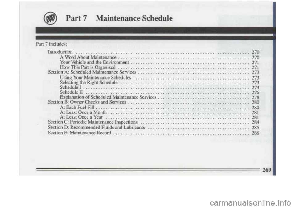 BUICK RIVIERA 1993  Owners Manual 