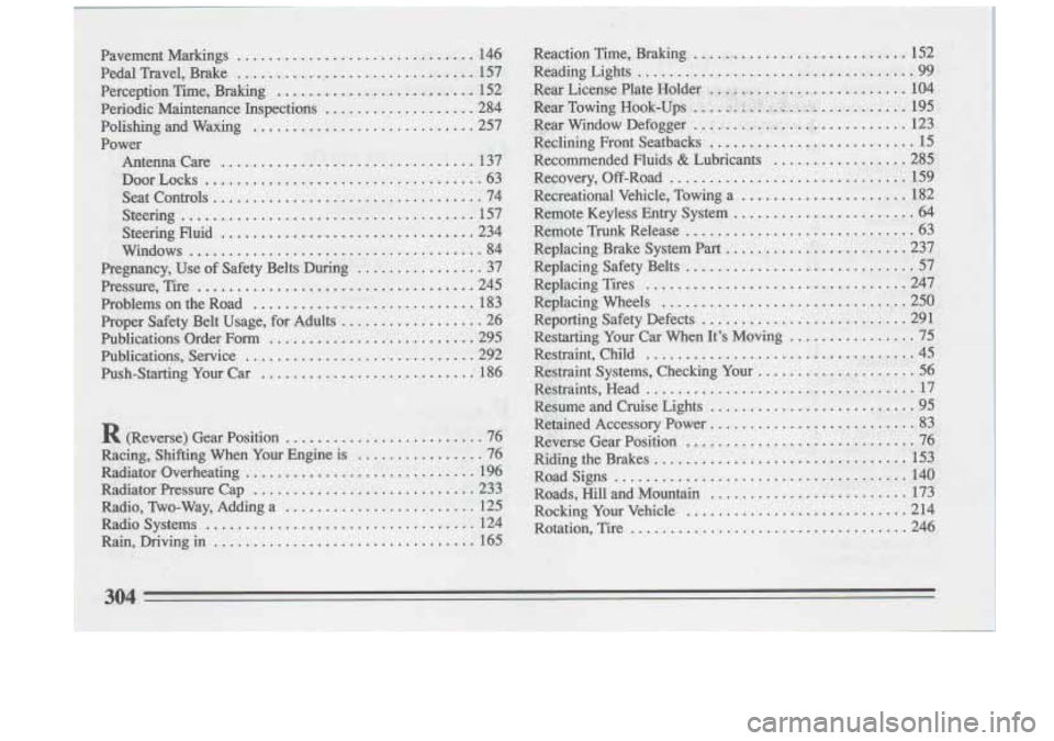 BUICK RIVIERA 1993  Owners Manual 