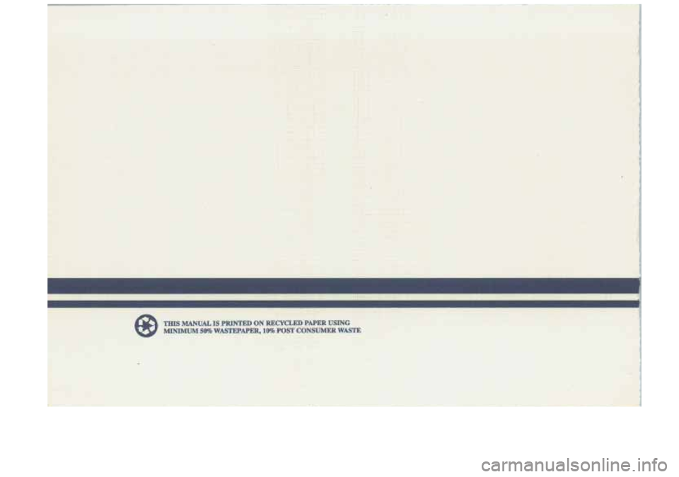 BUICK RIVIERA 1993  Owners Manual 