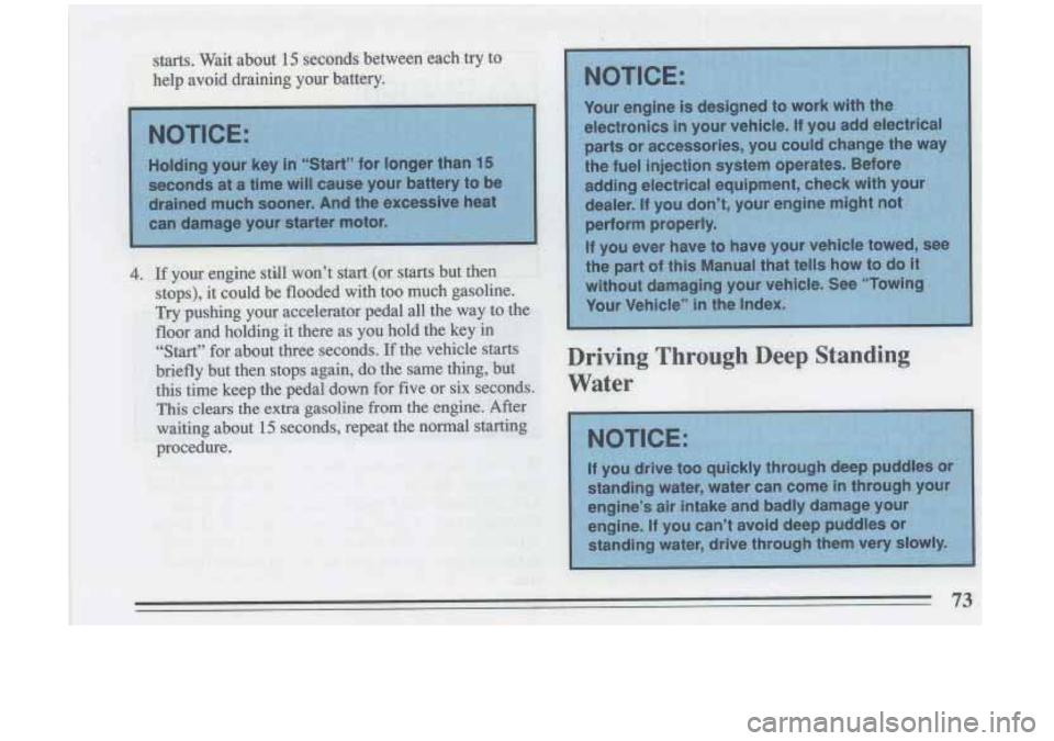 BUICK RIVIERA 1993  Owners Manual 