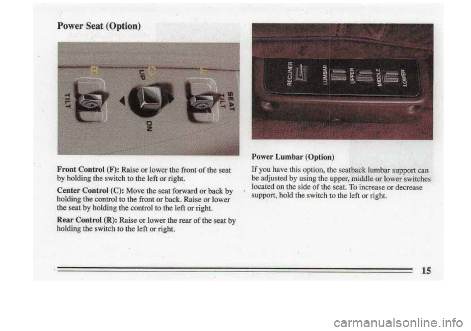 BUICK ROADMASTER 1993  Owners Manual 