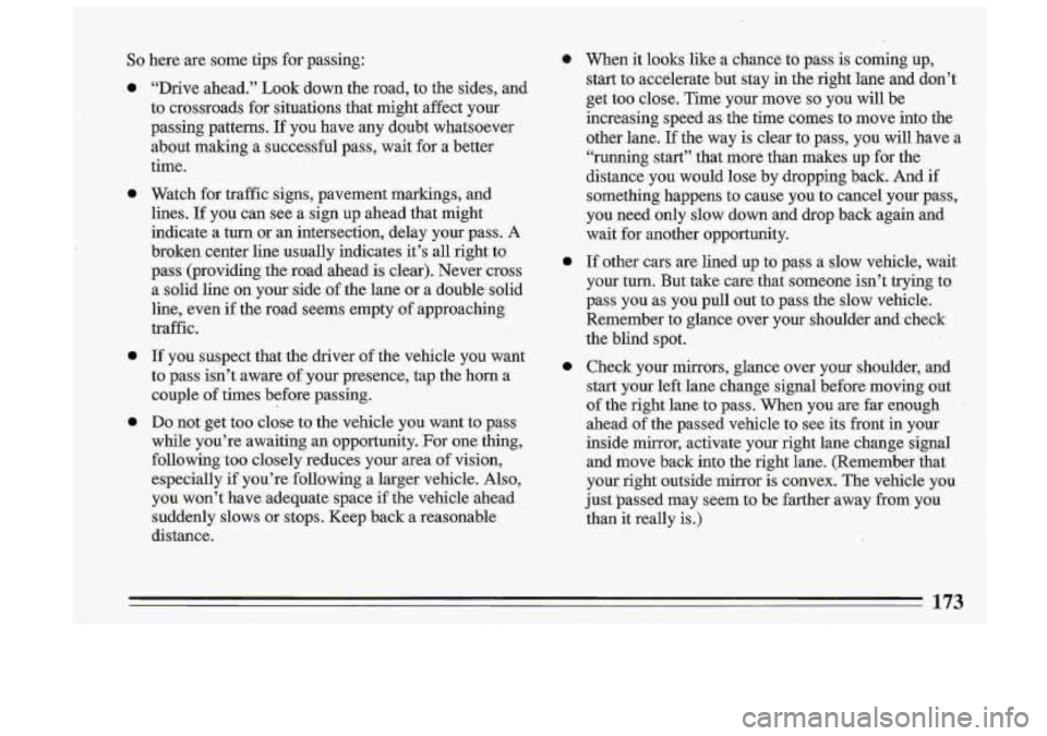 BUICK ROADMASTER 1993  Owners Manual a 
a 
1 
173  