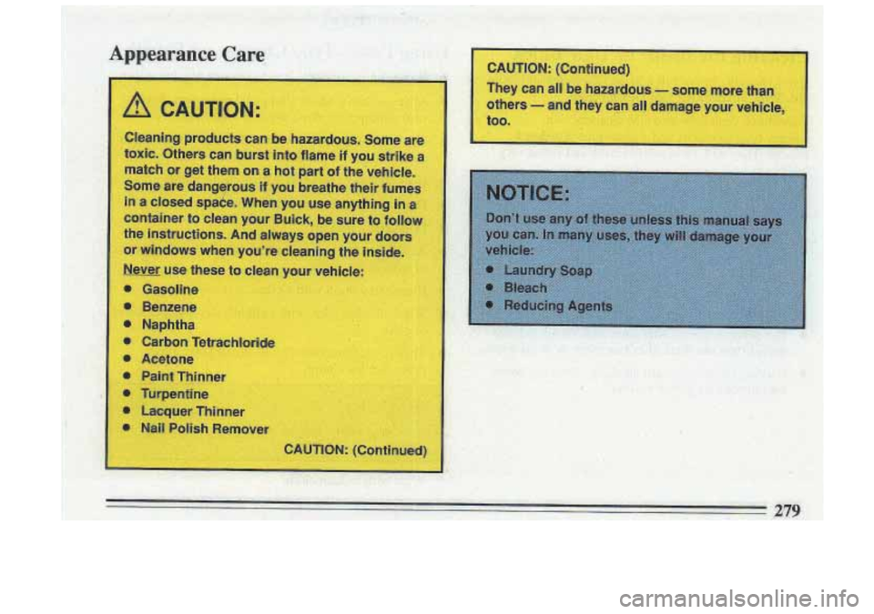 BUICK ROADMASTER 1993  Owners Manual 