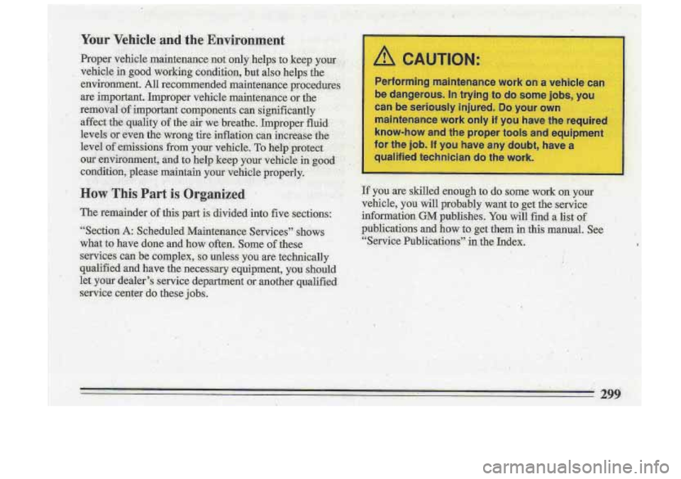 BUICK ROADMASTER 1993  Owners Manual I  